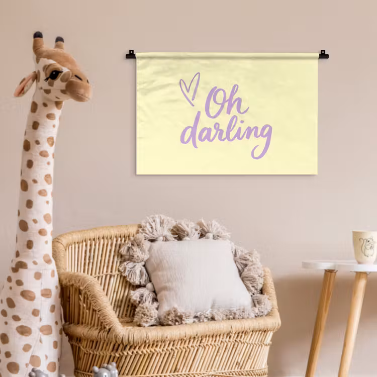 Wandkleed - Oh darling - Geel - Hart — 5