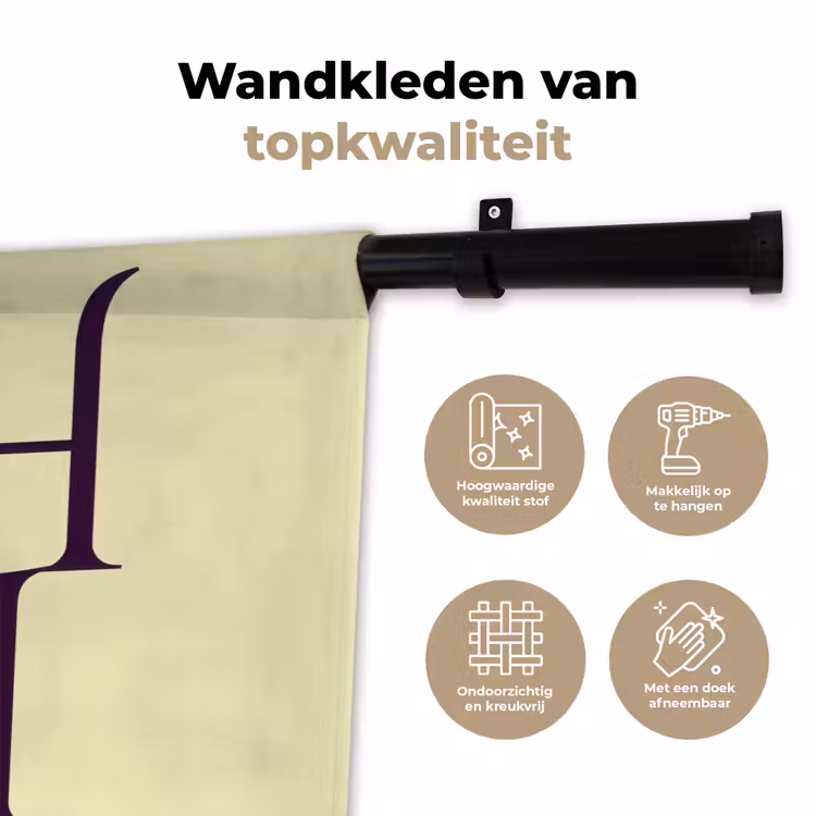 Wandkleed - Oh hi - Geel - Monogram — 3