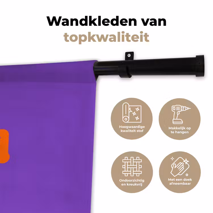 Wandkleed - See the good - Oranje - Paars - Smiley — 3