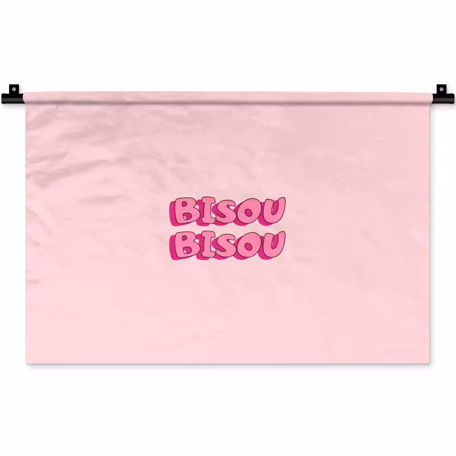 Wandkleed - Bisou - Roze - Schaduw — 1
