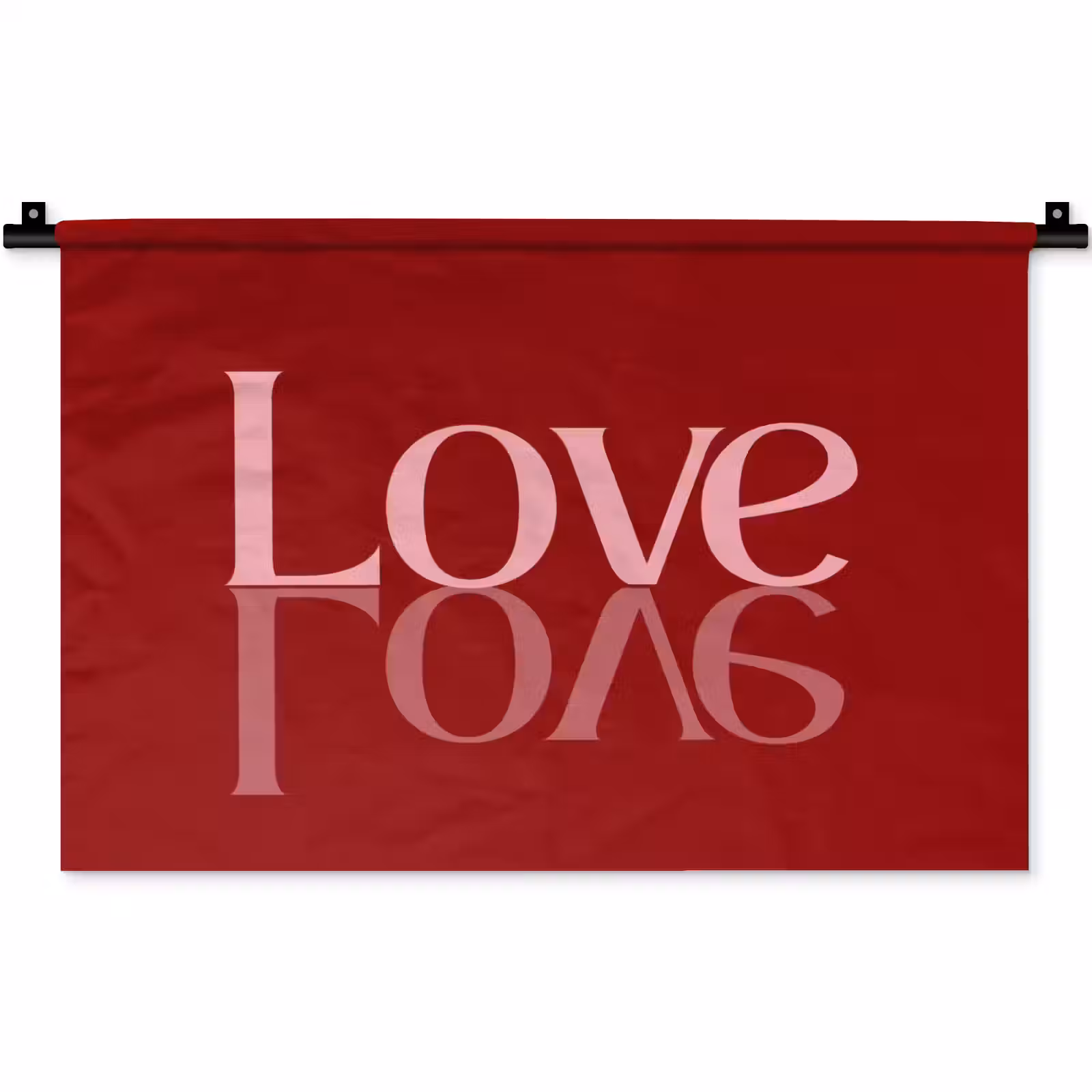 Wandkleed - Love - Spiegeling - Rood — 1