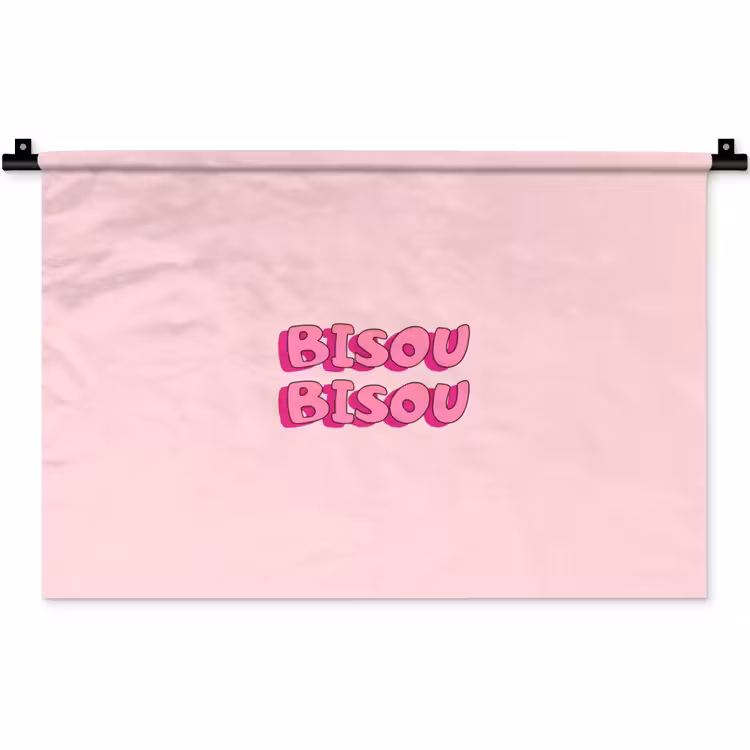 Wandkleed - Bisou - Roze - Schaduw — 1