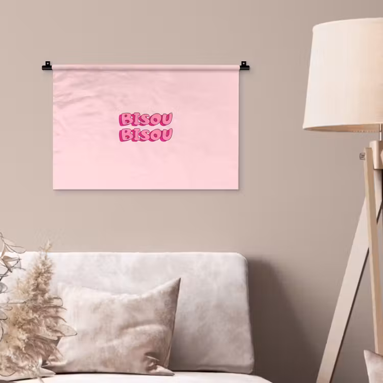 Wandkleed - Bisou - Roze - Schaduw — 2