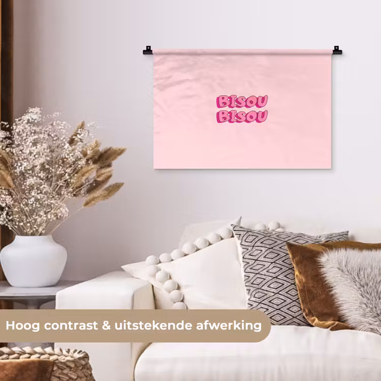 Wandkleed - Bisou - Roze - Schaduw — 4