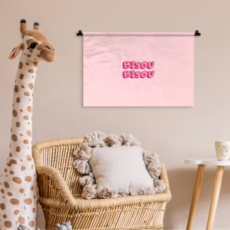 Wandkleed - Bisou - Roze - Schaduw — 5