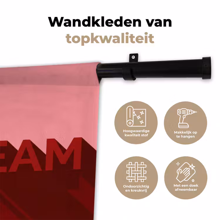 Wandkleed - Dream - 3D - Rood - Roze — 3