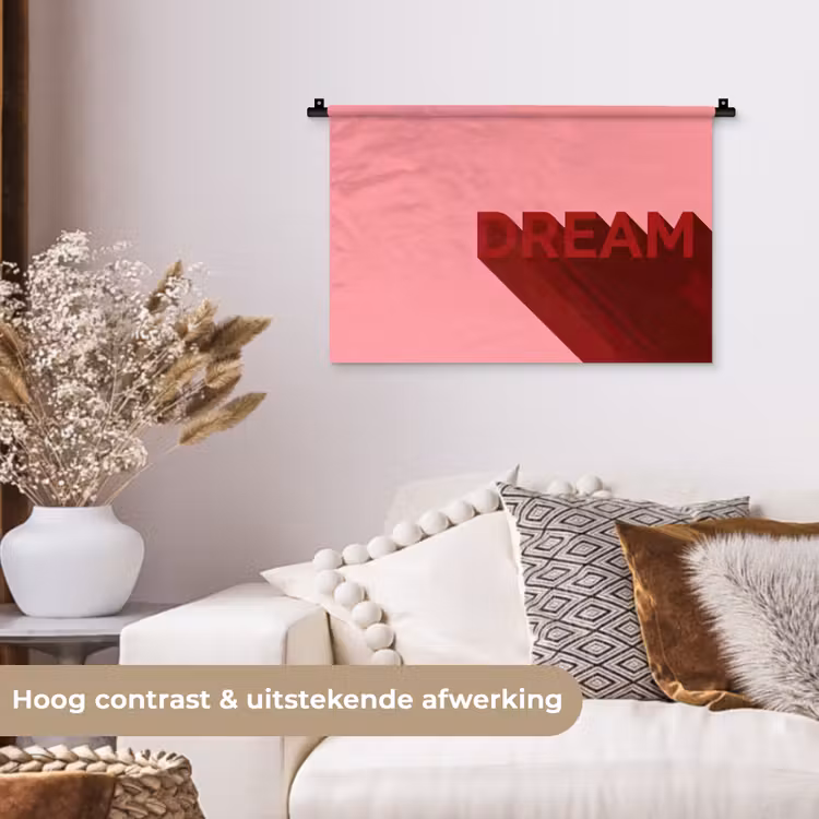 Wandkleed - Dream - 3D - Rood - Roze — 4