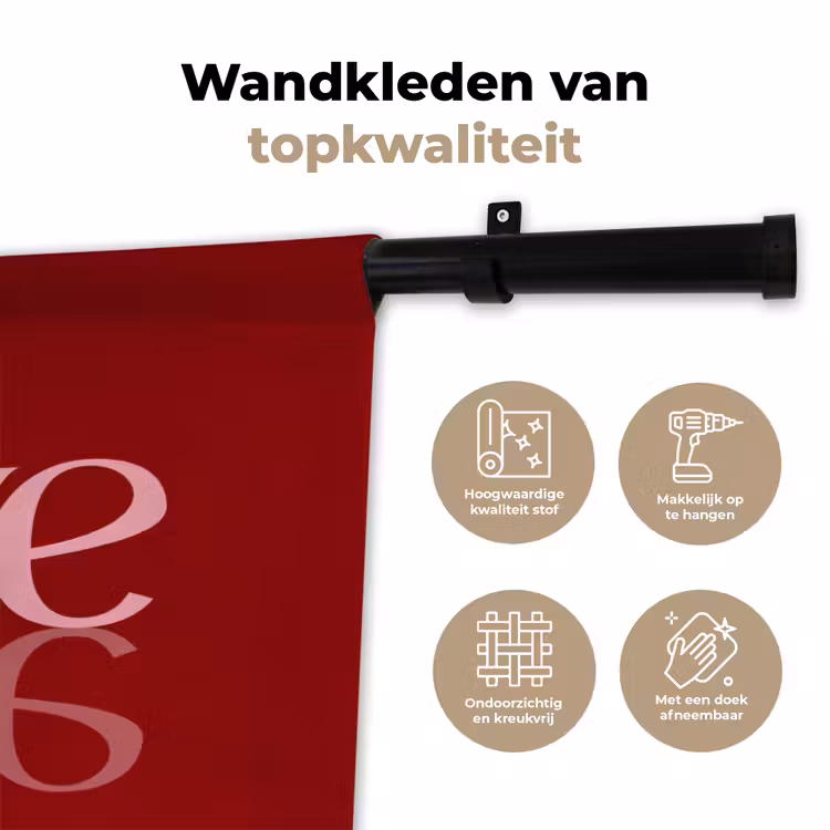 Wandkleed - Love - Spiegeling - Rood — 3