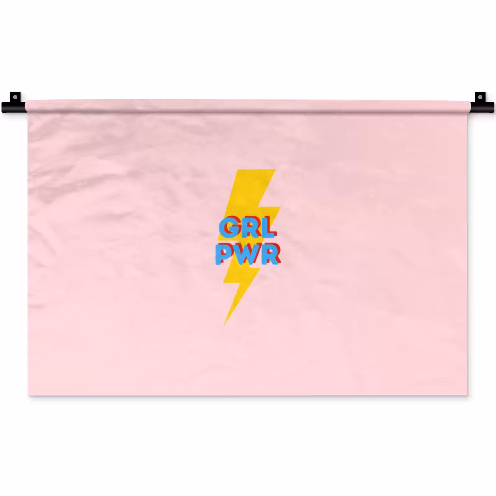 Wandkleed - Grl pwr - Bliksem - Roze — 1