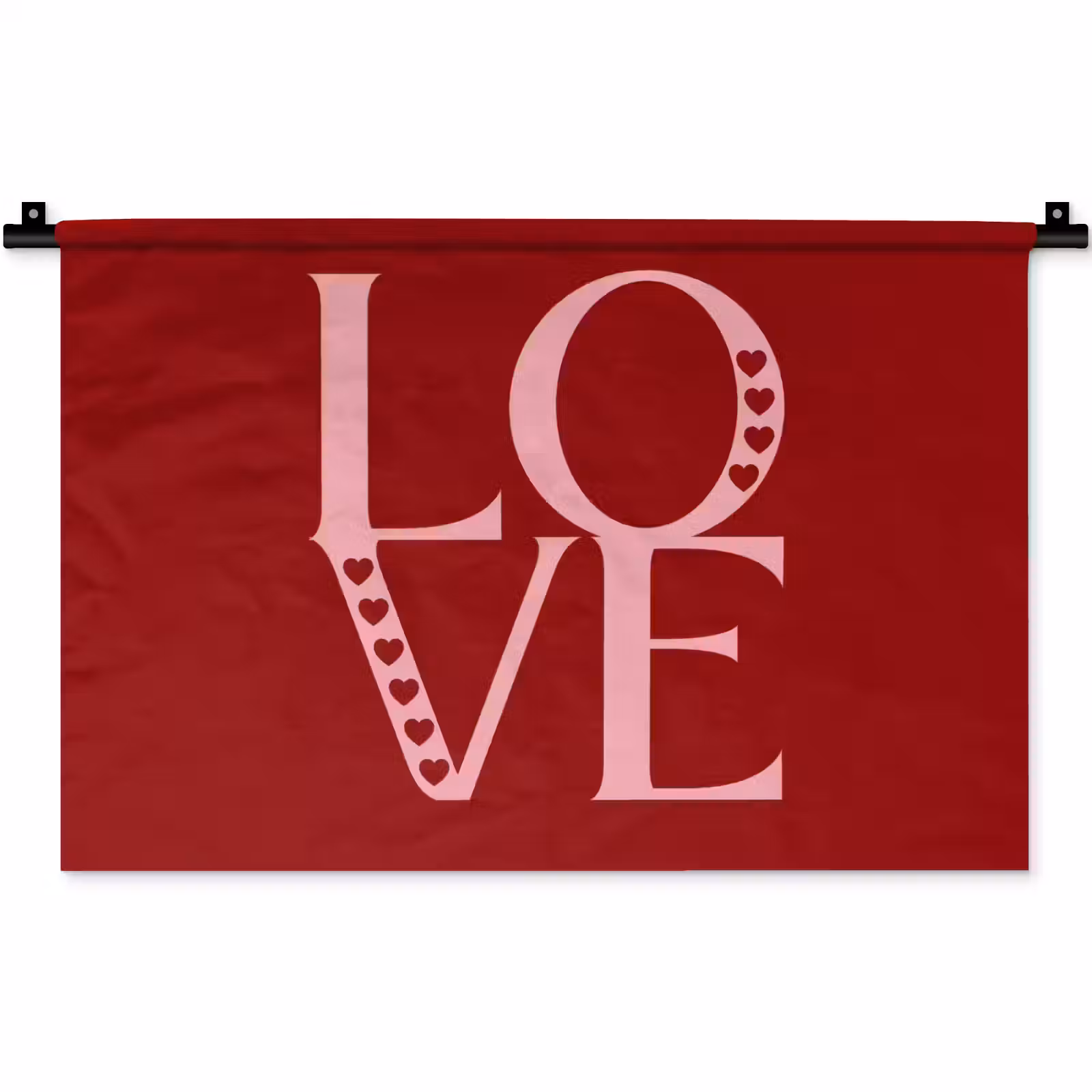 Wandkleed - Love - Rood - Hatjes — 1