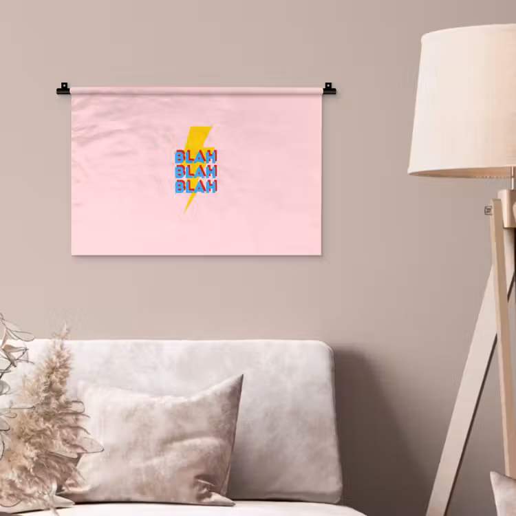 Wandkleed - Blah - Bliksem - Roze — 2