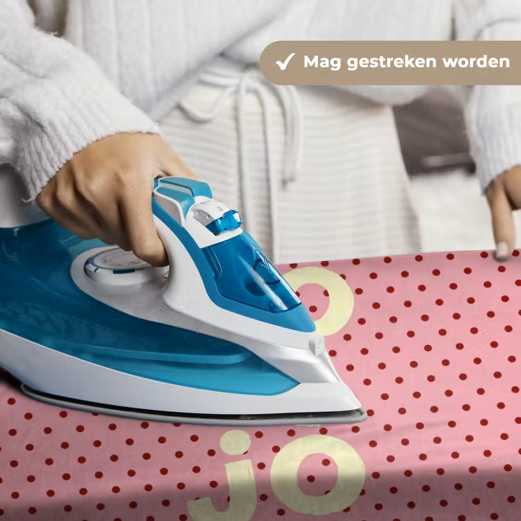 Wandkleed - Bonjour - Stippen - Roze- Geel — 6