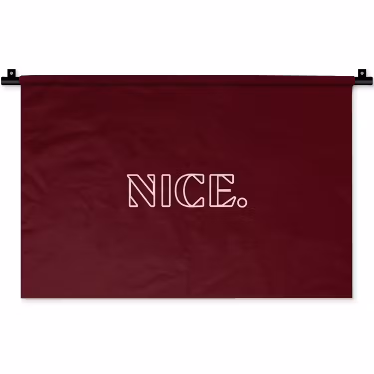 Wandkleed - Bordeaux - Nice - minimalistisch — 1