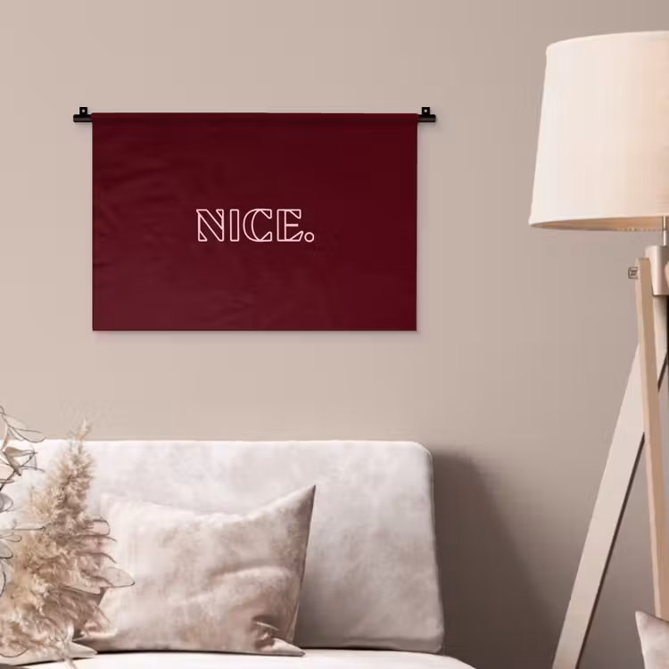 Wandkleed - Bordeaux - Nice - minimalistisch — 2