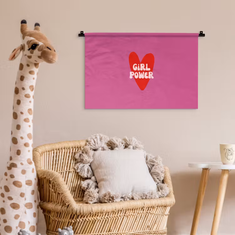 Wandkleed - Girl power - Hart - Roze - Rood — 5