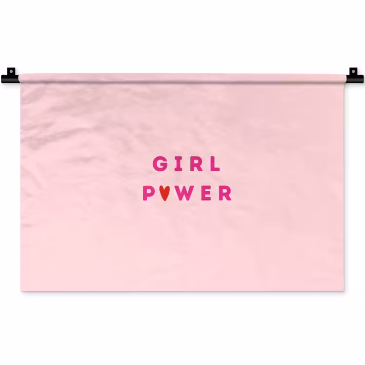 Wandkleed - Girl power - Roze - Hartje — 1