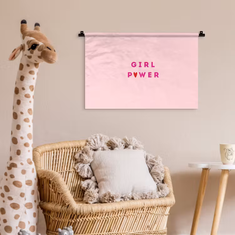 Wandkleed - Girl power - Roze - Hartje — 5