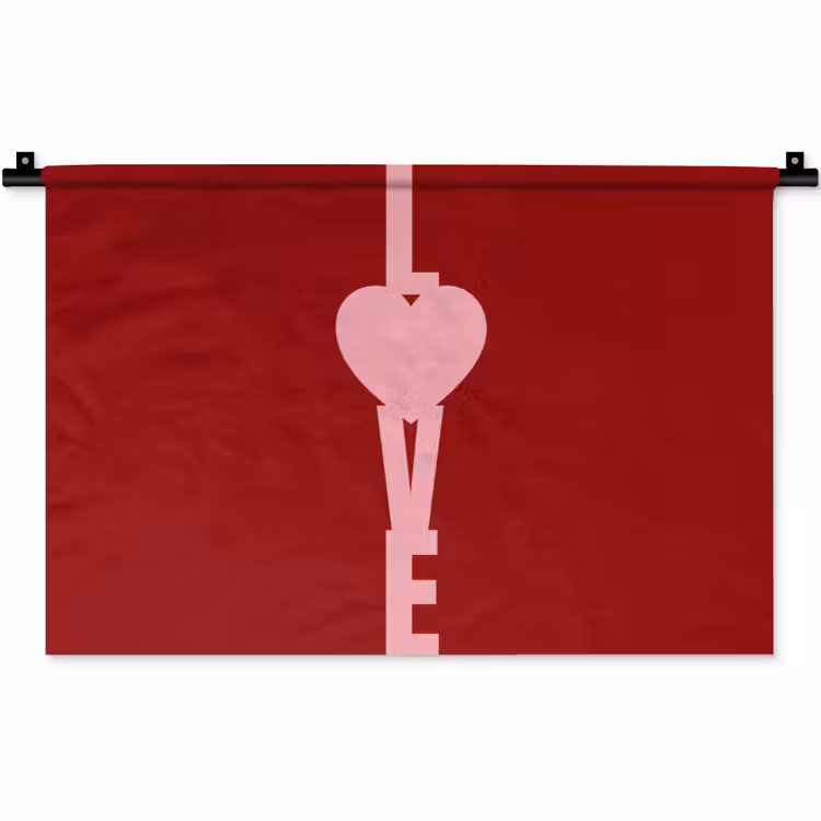 Wandkleed - Love - Hart - Rood — 1