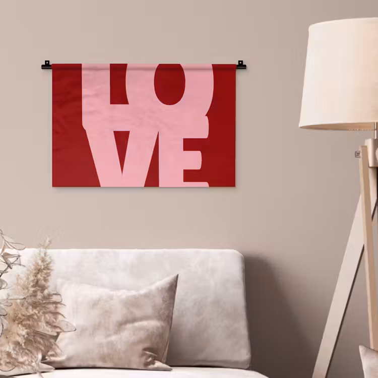 Wandkleed - Love - Rood - Blokletters — 2