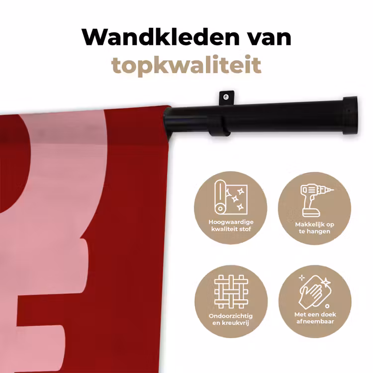 Wandkleed - Love - Rood - Blokletters — 3