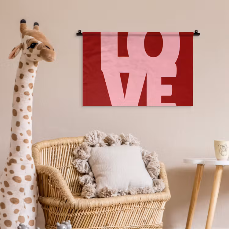 Wandkleed - Love - Rood - Blokletters — 5