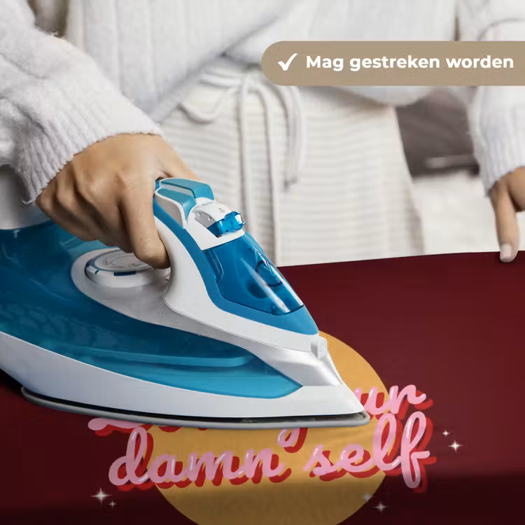 Wandkleed - love your damn self - Cirkel - Glitter - Rood — 6