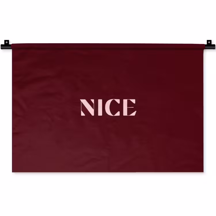 Wandkleed - Nice - Bordeaux - Roze — 1
