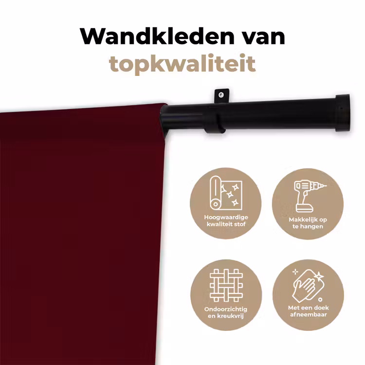 Wandkleed - Nice - Bordeaux - Roze — 3