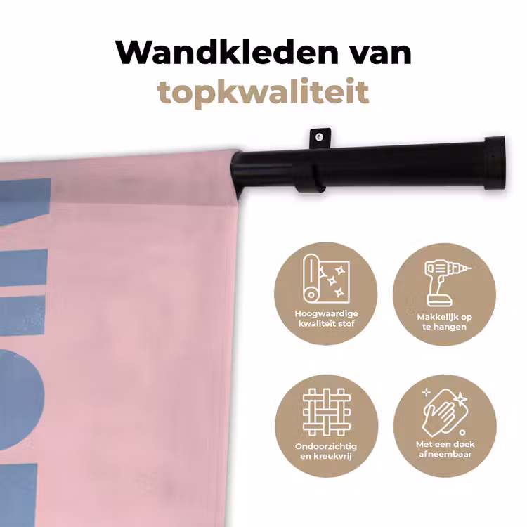 Wandkleed - Nice - Paars - Roze — 3