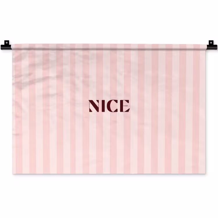 Wandkleed - Nice - Strepen - Roze — 1