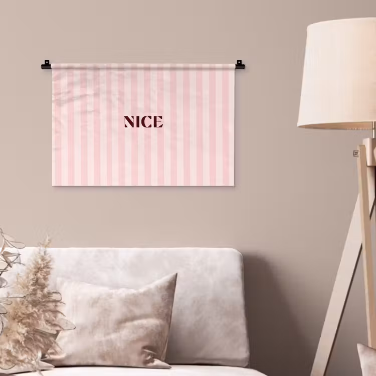 Wandkleed - Nice - Strepen - Roze — 2