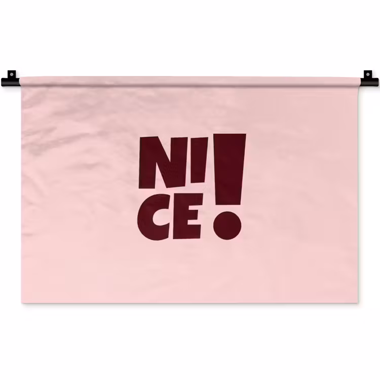 Wandkleed - Nice - Uitroepteken - Roze — 1