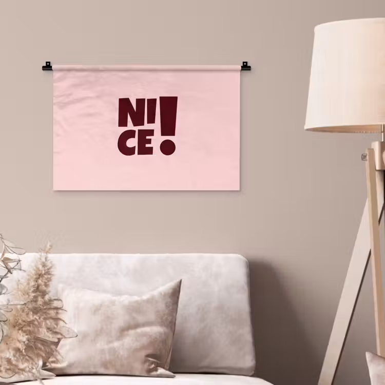 Wandkleed - Nice - Uitroepteken - Roze — 2
