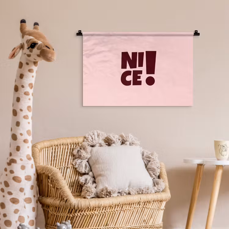 Wandkleed - Nice - Uitroepteken - Roze — 5