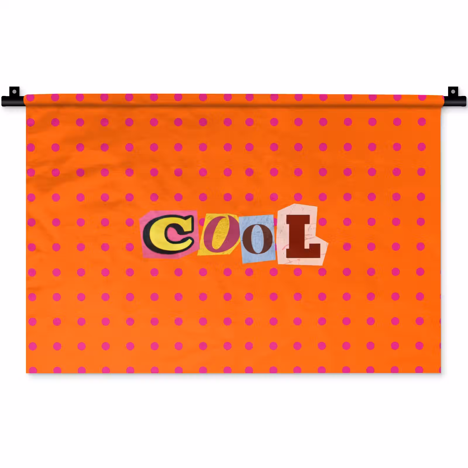 Wandkleed - Cool - Stippen - Oranje — 1