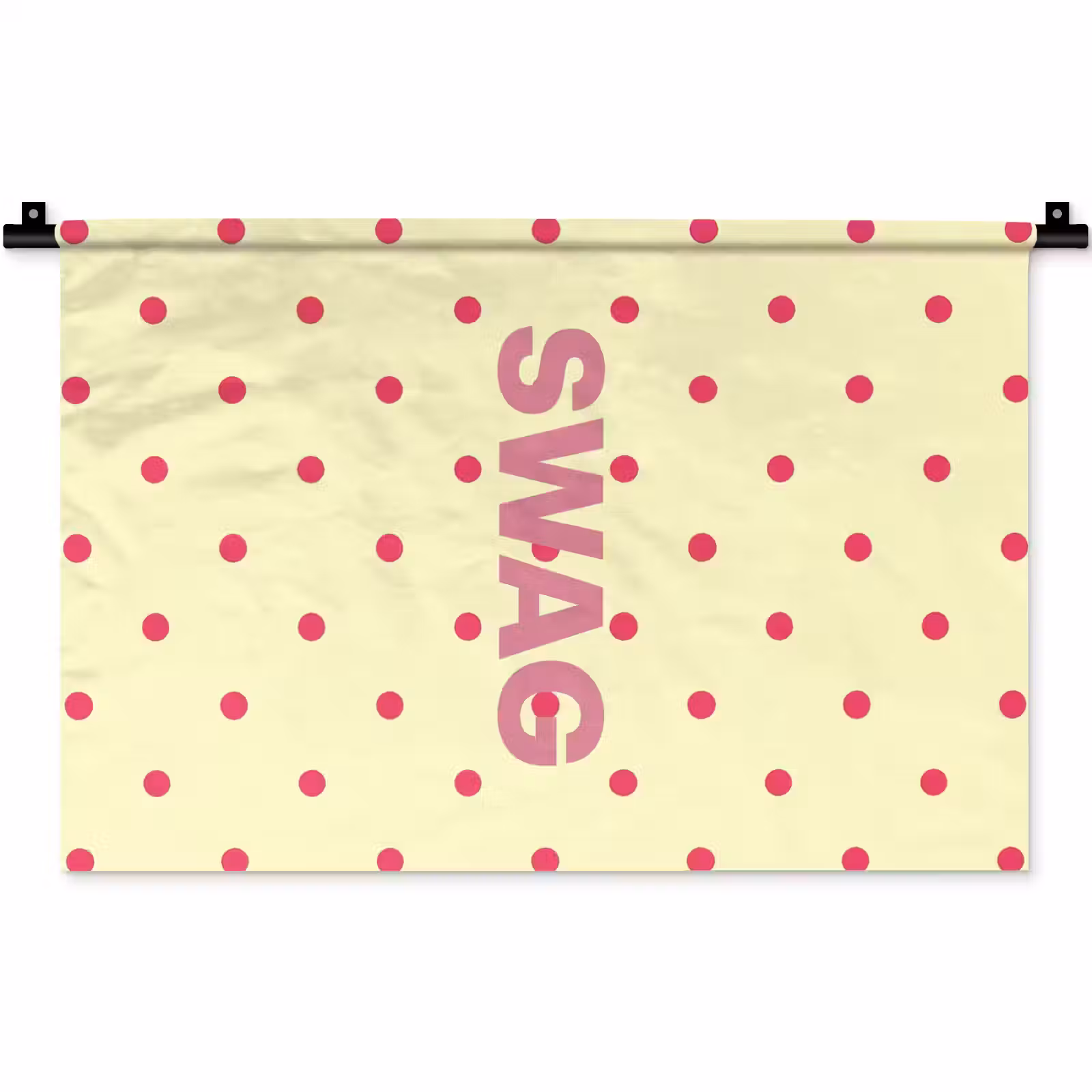 Wandkleed - Swag - Roze - Stippen - Geel — 1