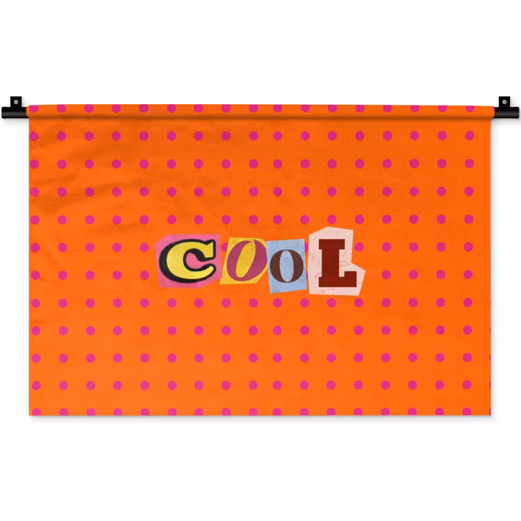 Wandkleed - Cool - Stippen - Oranje — 1