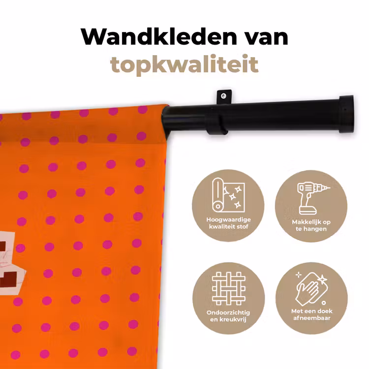 Wandkleed - Cool - Stippen - Oranje — 3