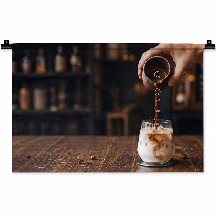 Wandkleed - Espresso - Melk - Café — 1