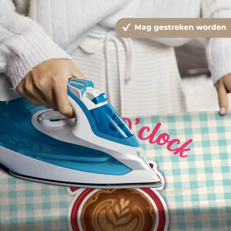 Wandkleed - Koffie - Klok - Groen — 6