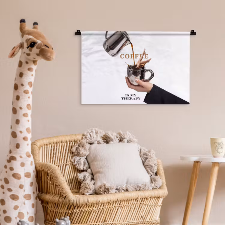 Wandkleed - Koffie - Mok - Kan - Therapie — 5