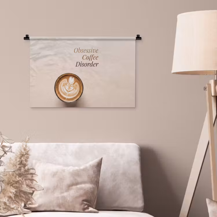 Wandkleed - Koffie - Obessive Coffee Disorder - Beige — 2