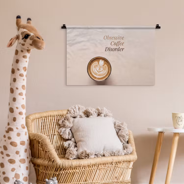 Wandkleed - Koffie - Obessive Coffee Disorder - Beige — 5