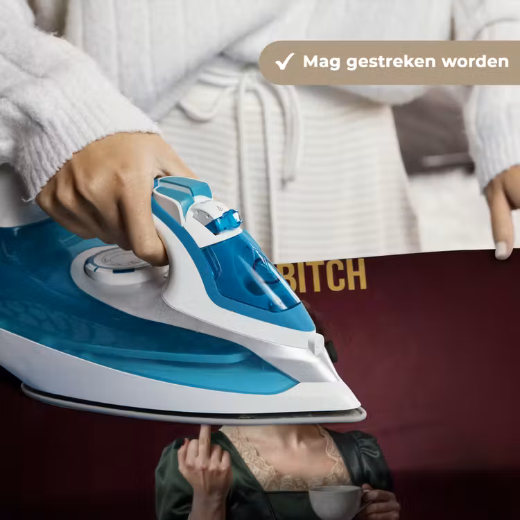 Wandkleed - Koffie - Vrouw - Middelvinger — 6