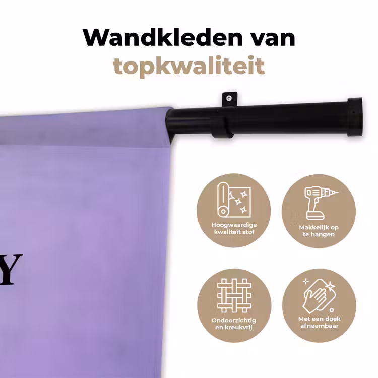 Wandkleed - Maandag - Mok - Koffie - Paars — 3