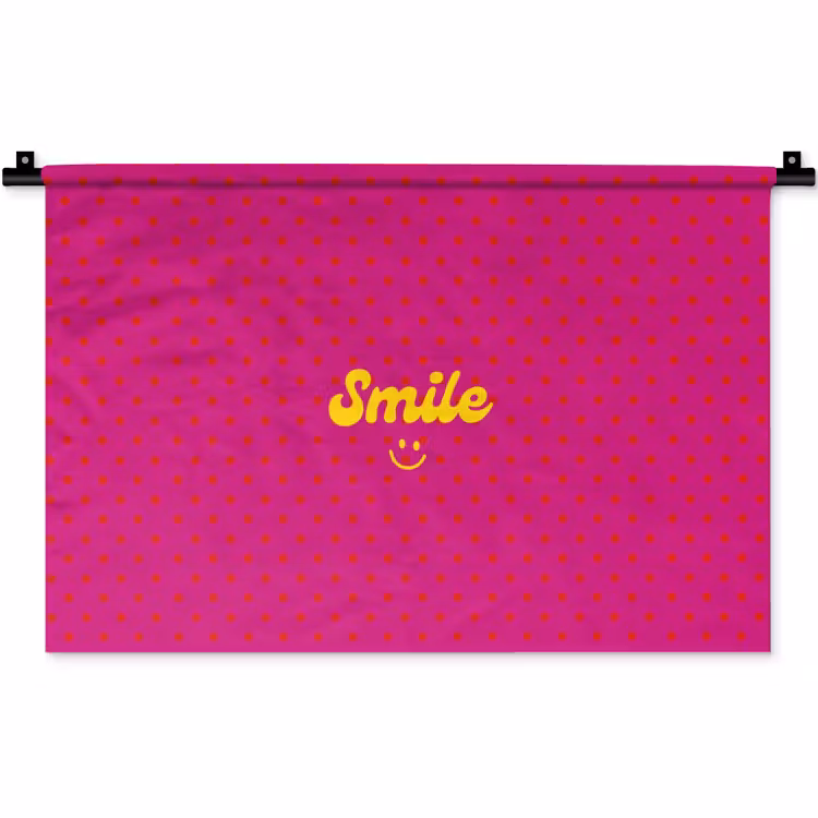 Wandkleed - Smile - Stippen - Roze — 1