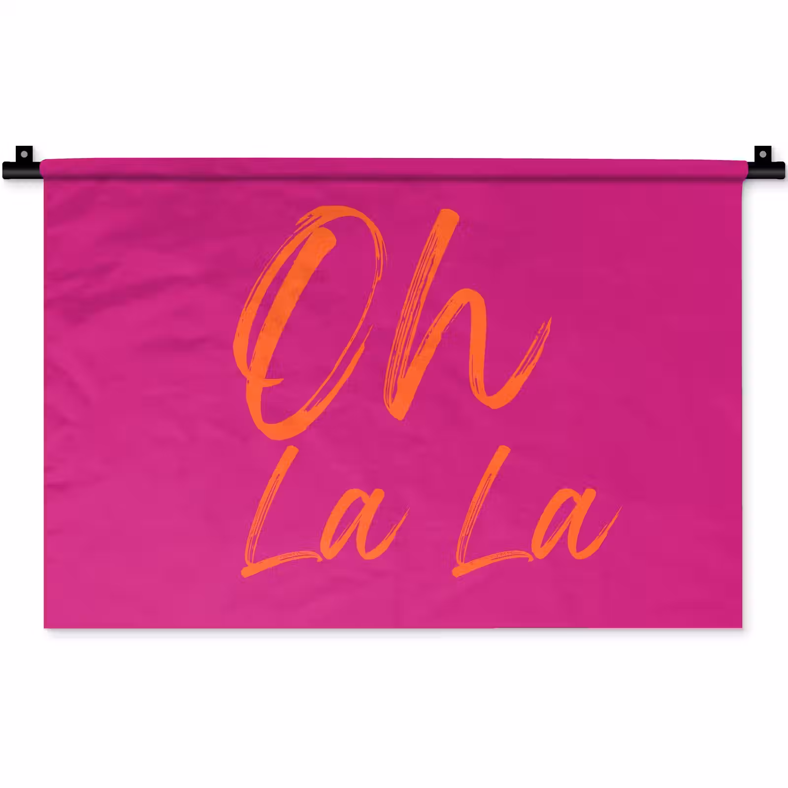 Wandkleed - Oh la la - Oranje - Roze — 1