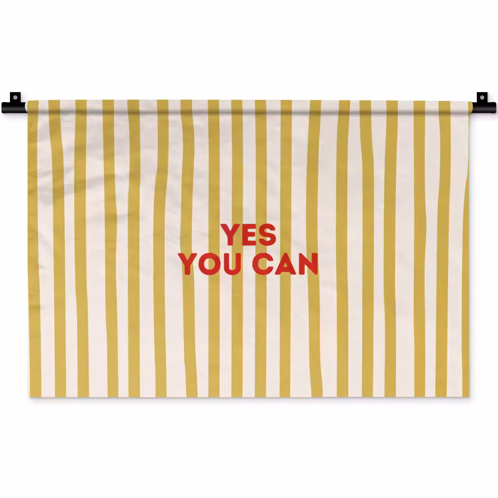 Wandkleed - Strepen - Abstract - Yes you can - Rood — 1