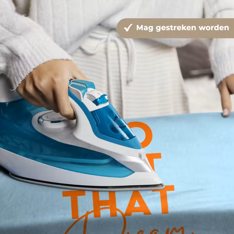 Wandkleed - Blauw - Oranje - Tekst — 6