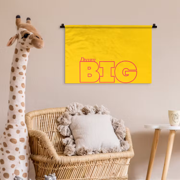 Wandkleed - Dream big - Geel - Grafisch — 5